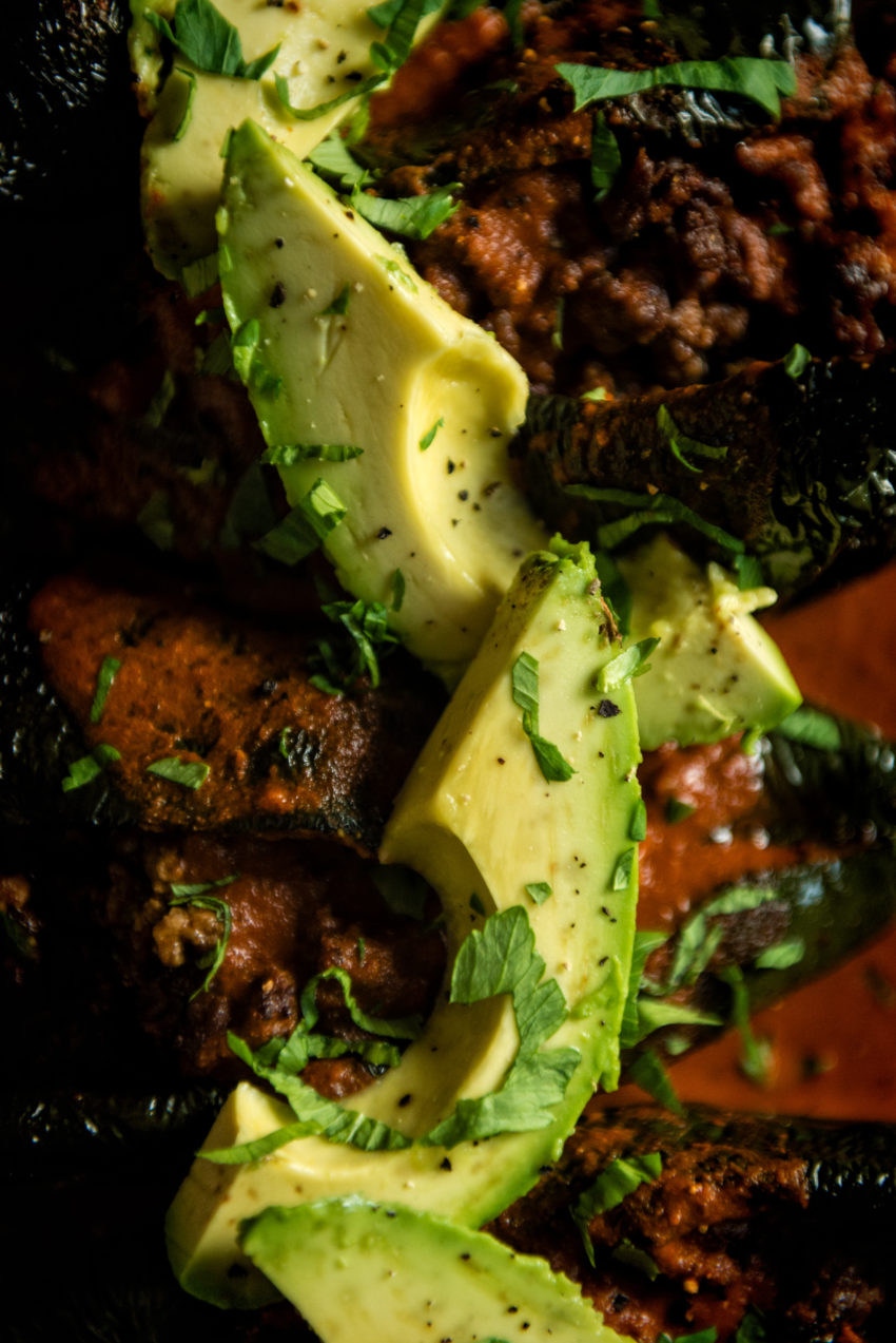 Enchilada Recheada Poblanos Defumados | Kita Roberts GirlCarnivore.com